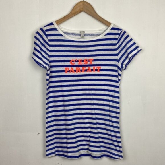 J.Crew Graphic Oh La la & C'est parfait  2 Tee T-shirts bundle - Picture 9 of 15